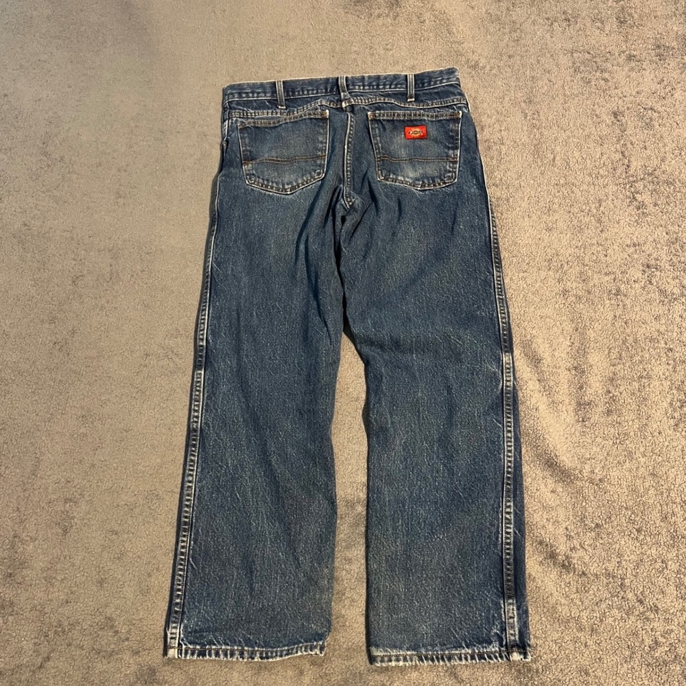 Vintage Dickies Mens Straight Leg Workwear Jeans Medium Wash Denim Size 34x30